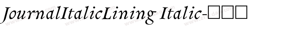 JournalItalicLining Italic字体转换